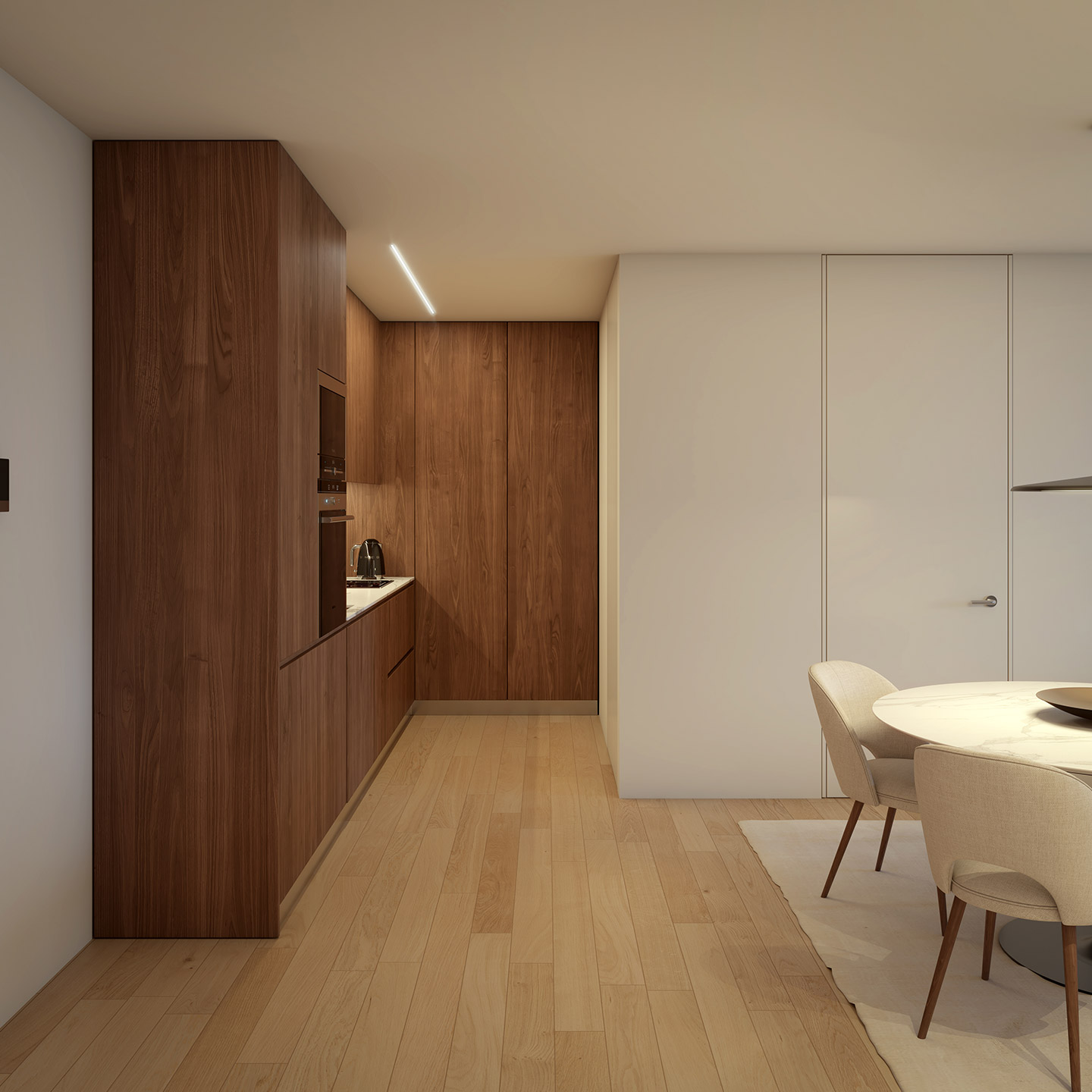 Interior de apartamento no empreendimento Prestige Living, no Porto