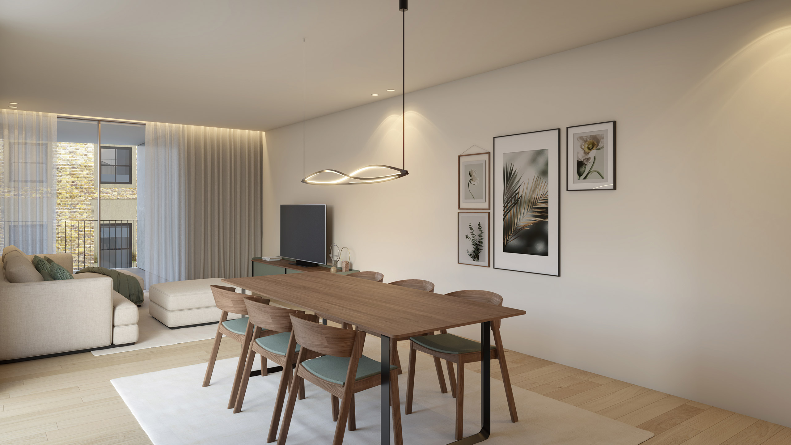 Interior de apartamento no empreendimento Prestige Living, no Porto