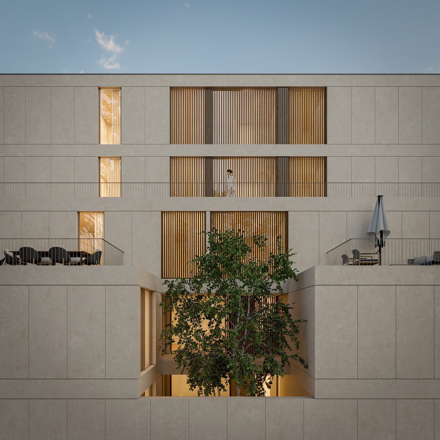 Exterior do empreendimento Prestige Living, no Porto