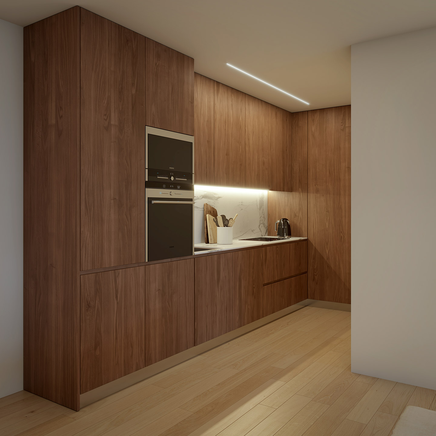 Interior de apartamento no empreendimento Prestige Living, no Porto